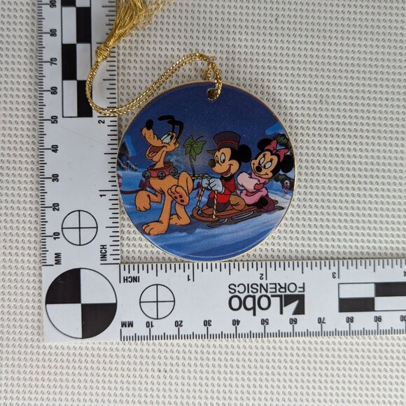 Vintage 1999 Disney Mickey's Once Upon a Christmas Ceramic Round Ornament - Picture 4 of 4